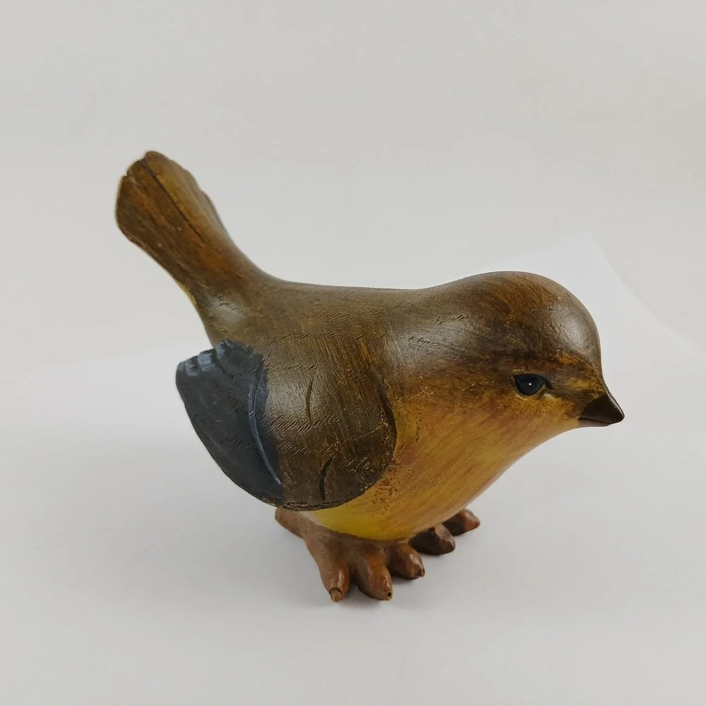 Lot Of 3 Tii Collections Resin Bird Figurine Robin Yellow Blue Brown Decor READ